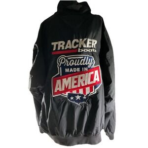 Tracker Boats Bass Pro Shops Jacket Black Full Zip Made in America 3XL